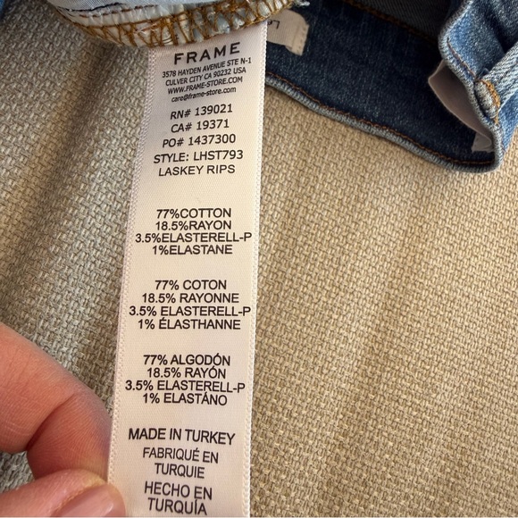 Frame Le High Straight Laskey Rips size 27 NWT - Picture 11 of 11